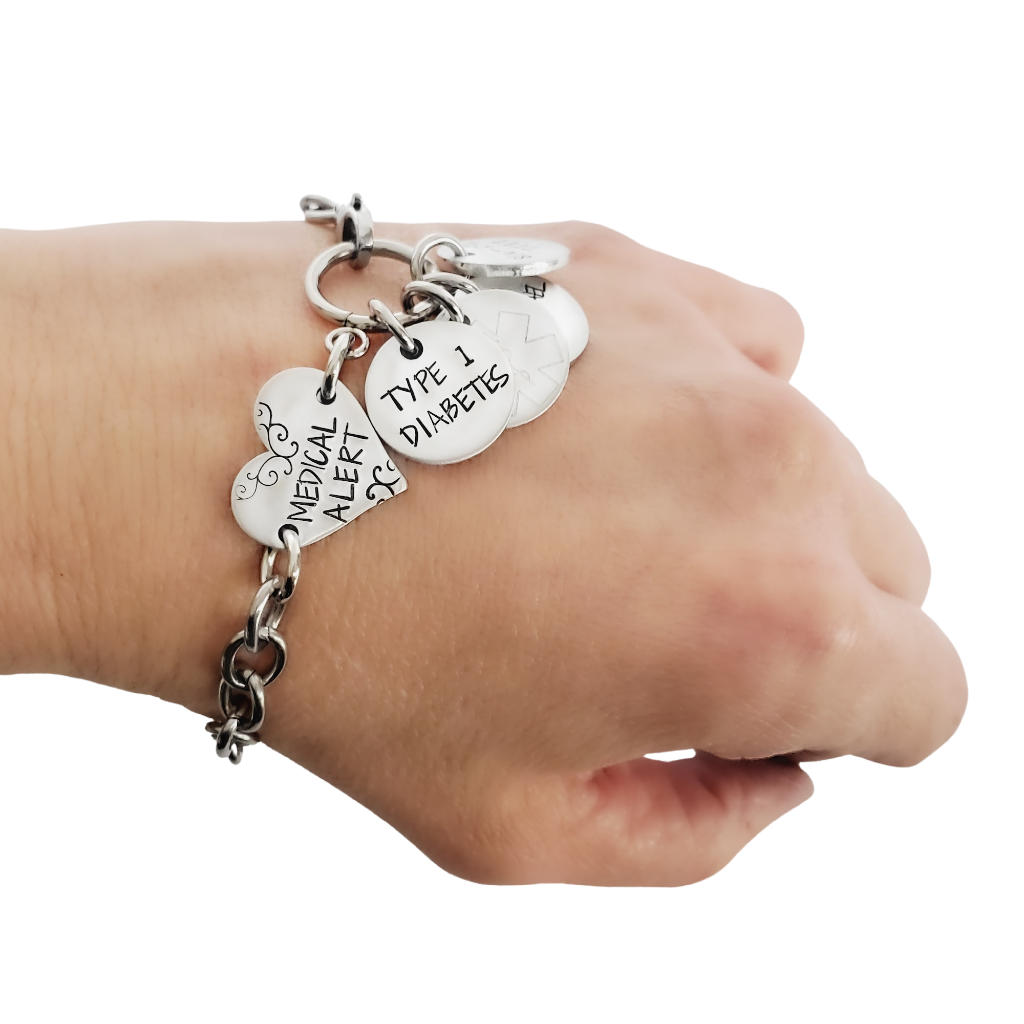 One-of-a-Kind Medical ID Charm Bracelet for Women.